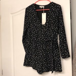 Wyldr Romper! Black with White Stars